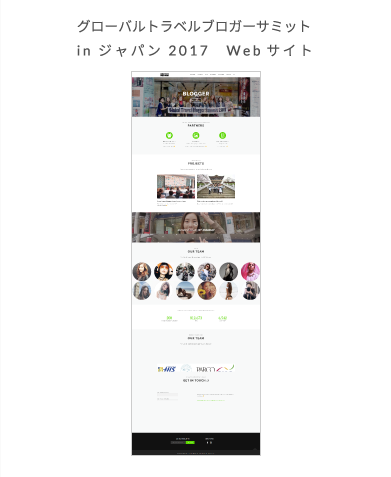 グローバルトラベルブロガーサミット in ジャパン 2017　Webサイト